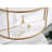 21" X 32" Tiered Decorative Wall Shelf White/Gold - Modern Metal Floating Shelf With Open Storage