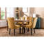Paire de chaises de salle à manger en velours, 2, doré, Sw2001gl - Style Mid-Century moderne pour un look doré recouvert de capitonnage, rehausse votre pièce-1711290730-1711290732