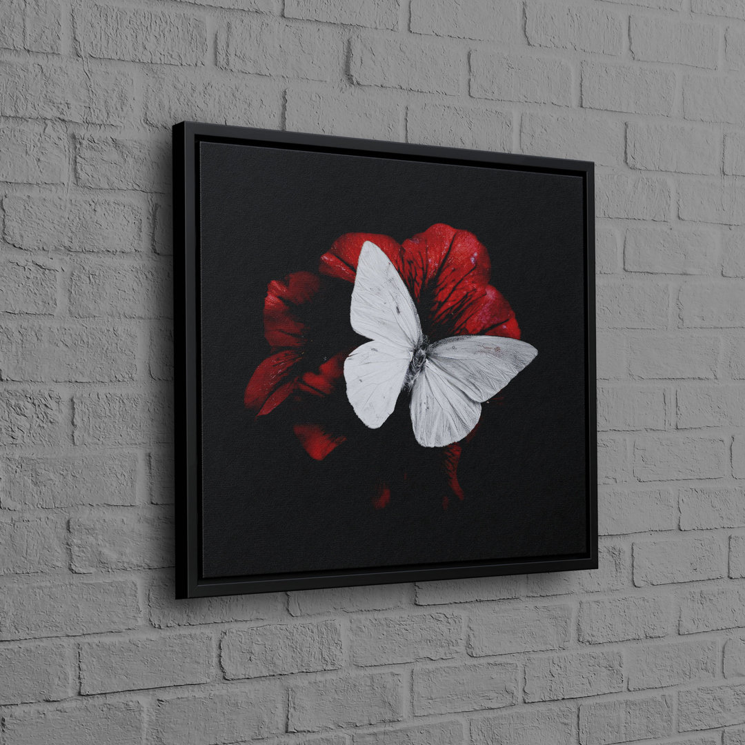 Modern Butterfly and Flower Wall Art on Canvas for Home Decor
