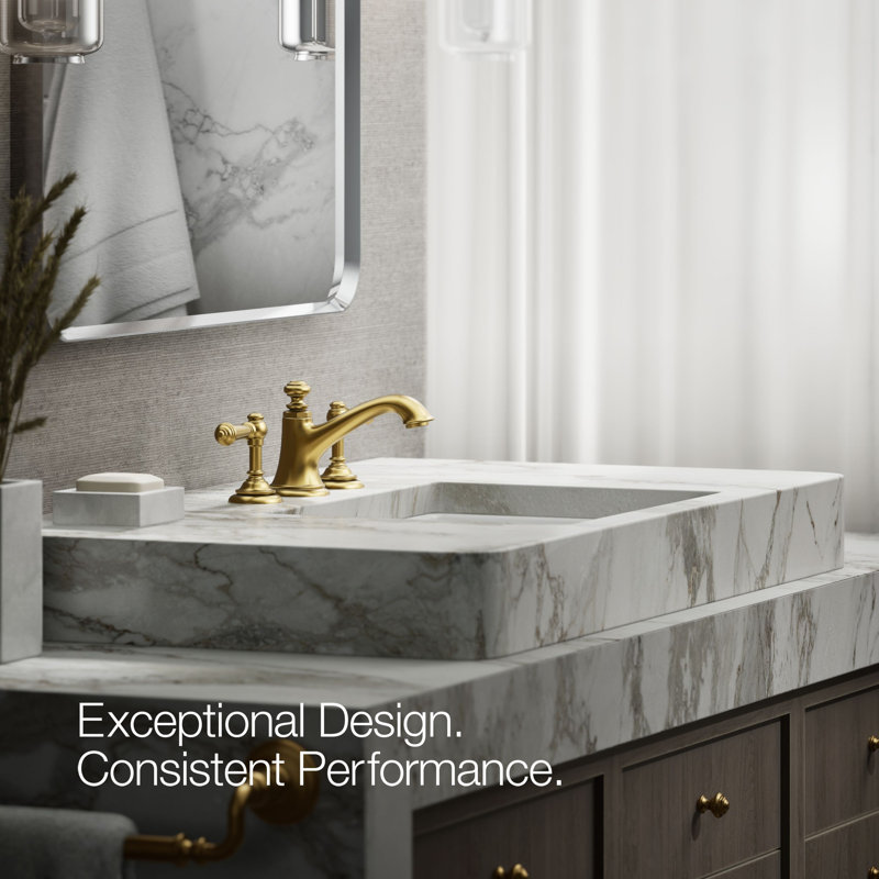 Artifacts® Bathroom Sink Lever Handles, Vibrant Brushed Moderne Brass