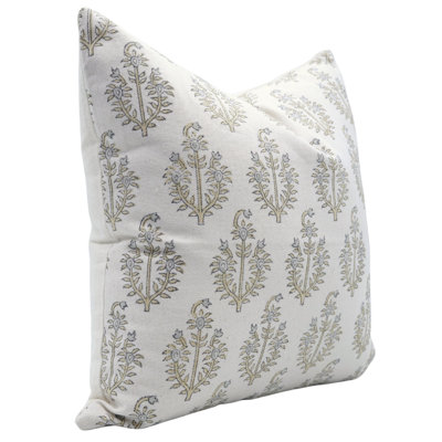 Housse de coussin Artisanale en coton fait à la main et durable Artisan Neelgagan - 26 x 26 po