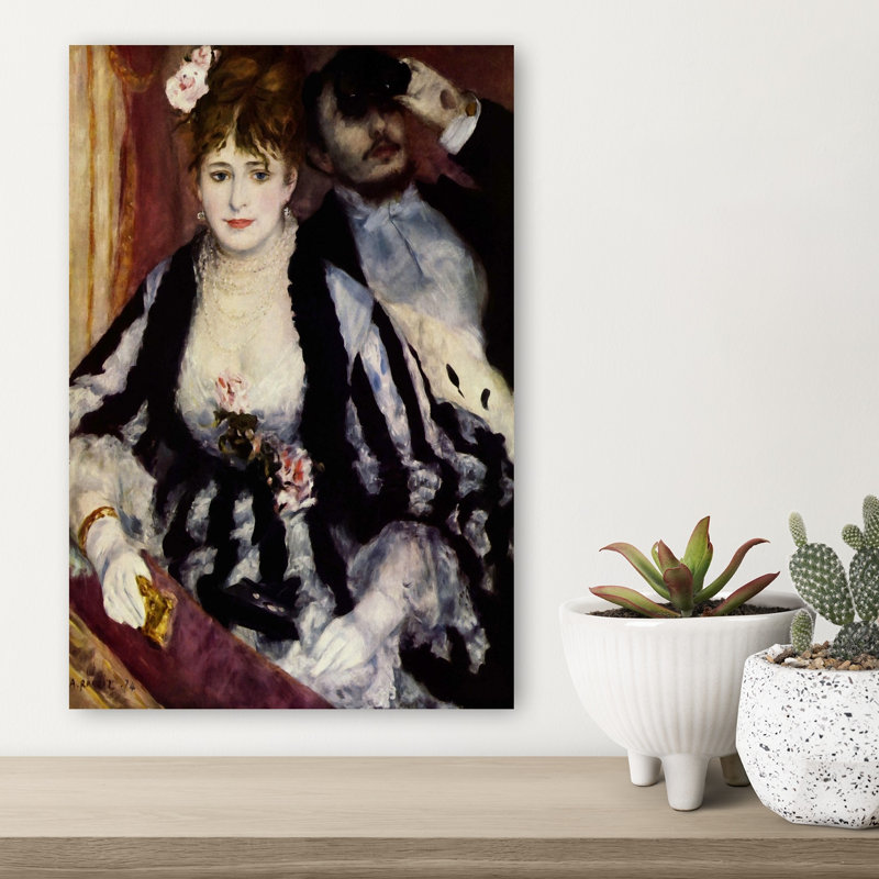 The Theatre Box Classic Modern Portrait Architecture Wall Art Print by Pierre-Auguste Renoir - 1 Piece Wrapped Canvas Wall Art