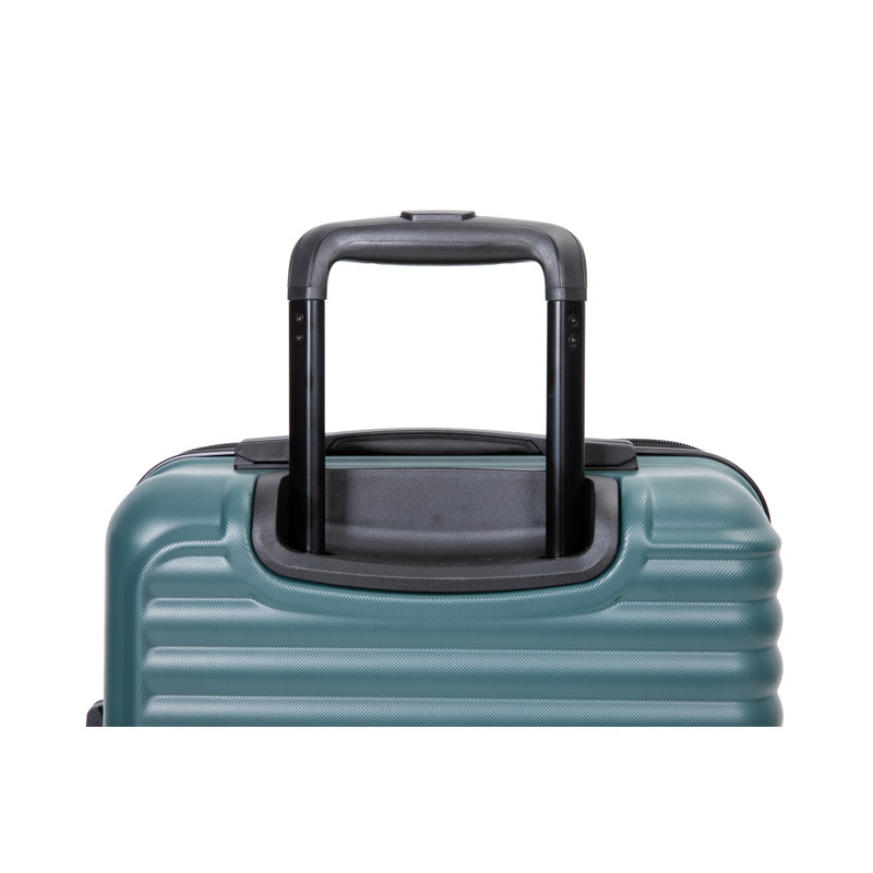 Bagage de cabine, valises à roulettes, valise de transport légère en ABS, bagage rigide, 20 pouces (vert)