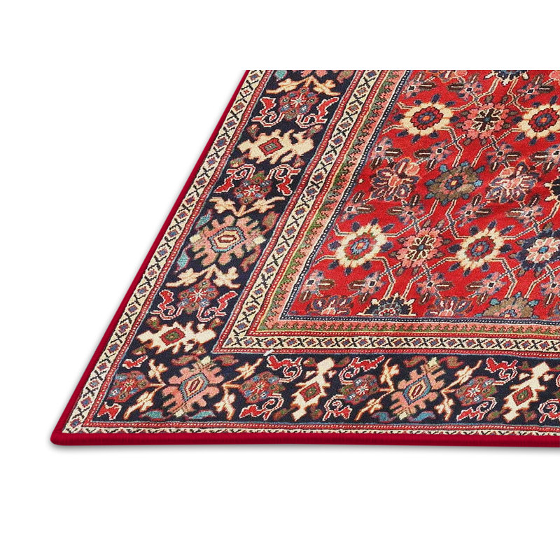 Tapis traditionnel rouge / beige Tiphonnet, Rectangle 4 pi x 6 pi