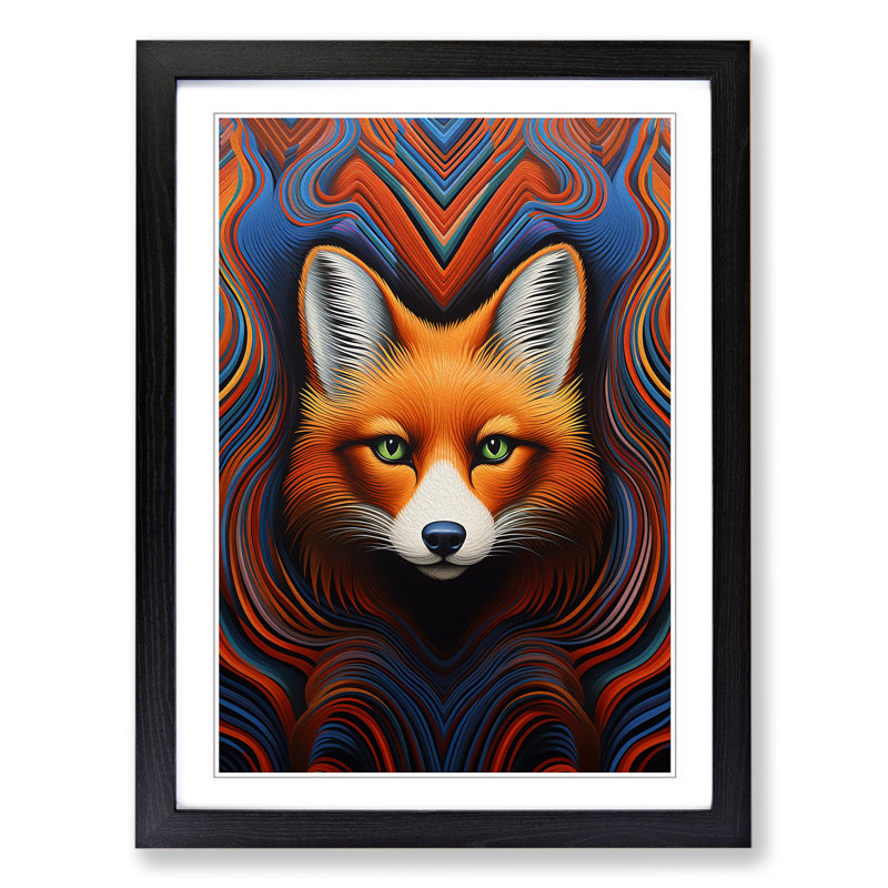 Single Picture Frame Print on Wood, 46cm H x 34cm W, Black Framed