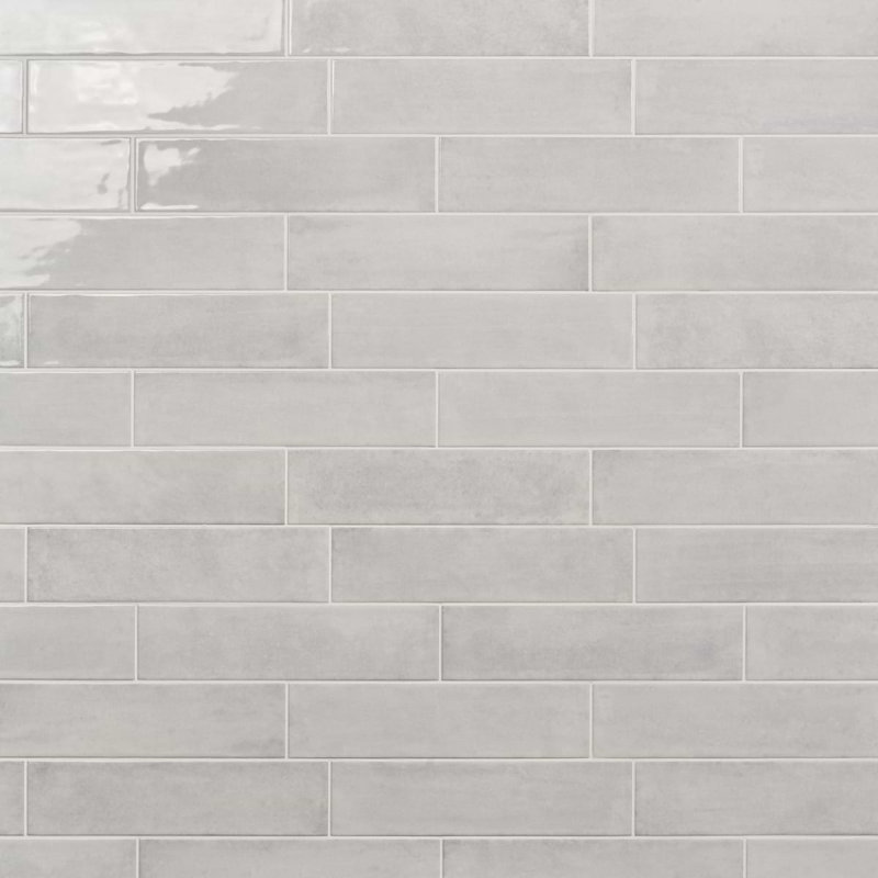 Aquarella 4X16 Glossy Ceramic Subway Wall Tile, Leaf Green