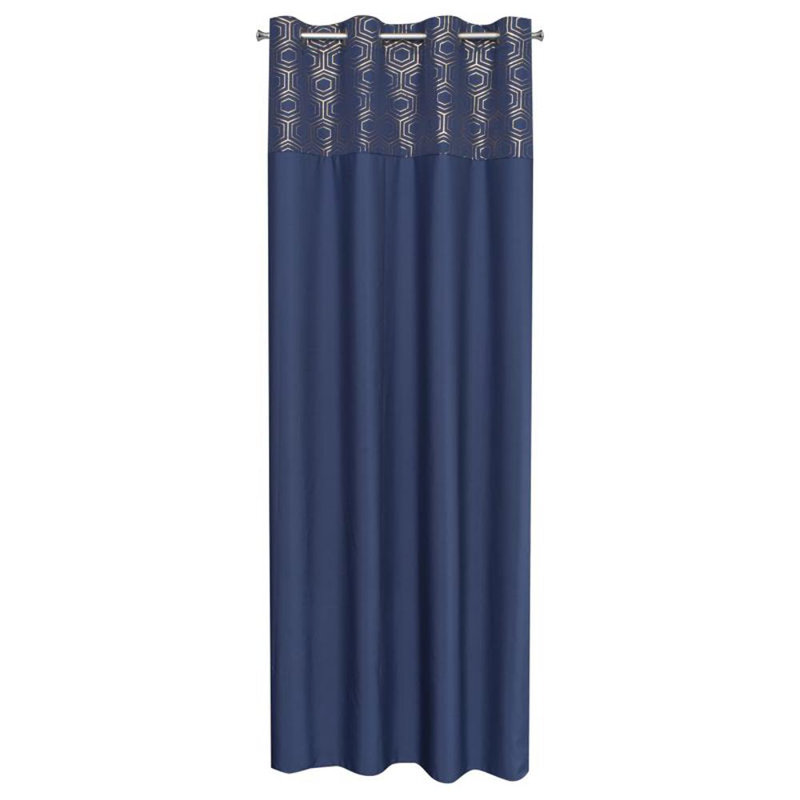 Dafne Blackout Single Curtain, Navy Blue