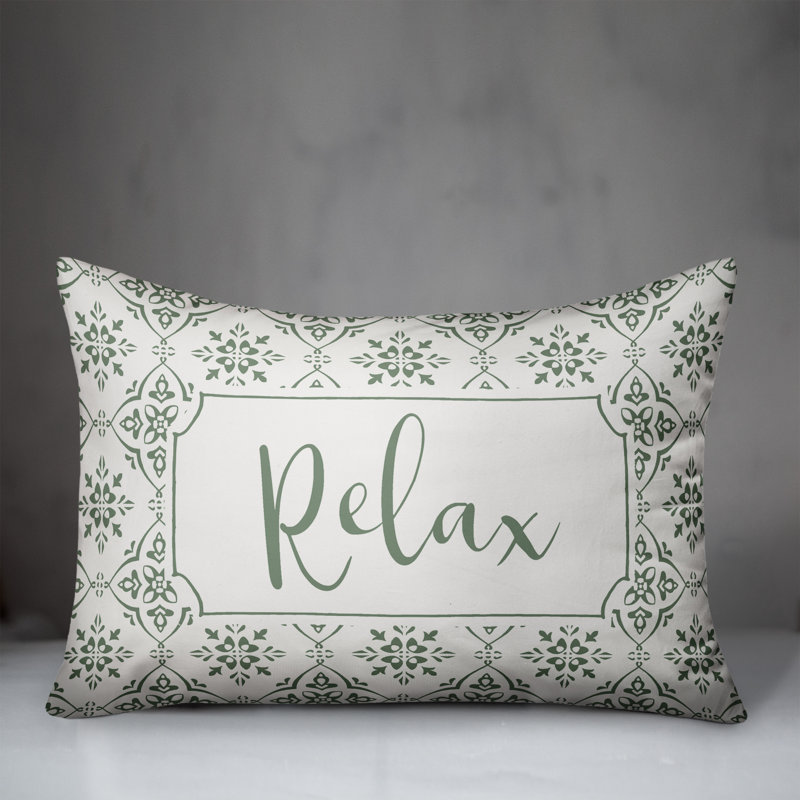 Geometric Outdoor Reversible Throw Pillow, Green
