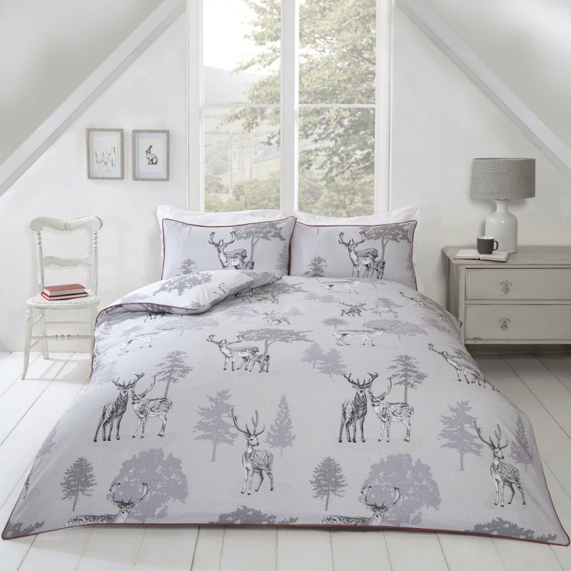 Catron Percale Abstract Duvet Cover with Pillowcases, King Duvet Cover + 2 Standard Pillowcases