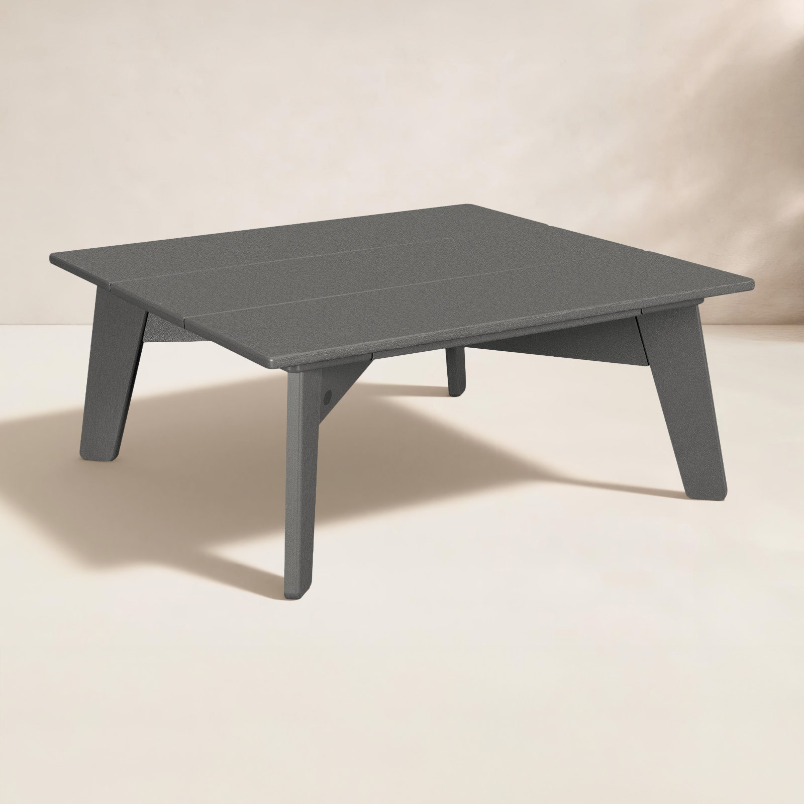 POLYWOOD® Riviera 35" Patio Table, Slate Gray