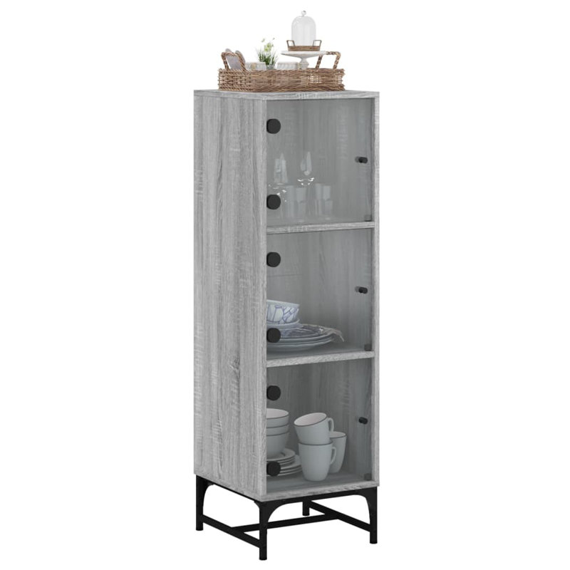 Calianna Display Cabinet, Grey Sonoma