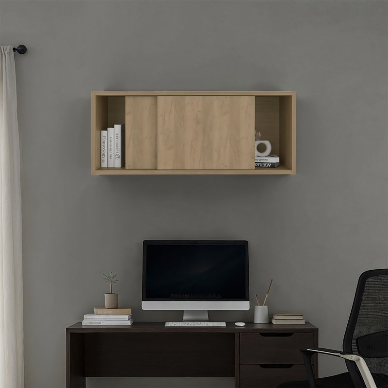 Natural Oak Wall Storage Cabinet
