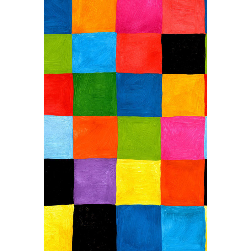Papier peint adhésif moderne à blocs de couleur