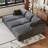 Compression Cloud Sofas, 102 Inch Corduroy Modular Modern Couch For Home