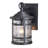 Maxeys 11.75 in. H 1-Light Matte Black Outdoor Wall Sconce, Rust-Resistant Composite, Clear Seeded Glass Shade, LED Compatible, Use for Exterior Porch Patio Front Door or Garage-1942152812-1942128360