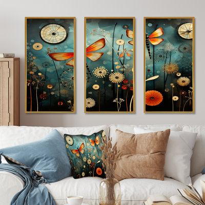 Libellules dans la prairie - insectes et insectes