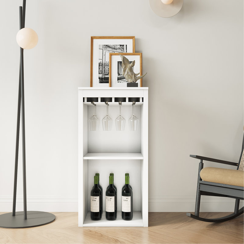 Armoire à vin blanc avec tablettes de rangement pour bureau modulaire de décoration de couloir - magasin et décoration