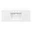 Plateau de meuble-lavabo en composite blanc de 48 pouces avec lavabo intégré et 3 trous de robinet