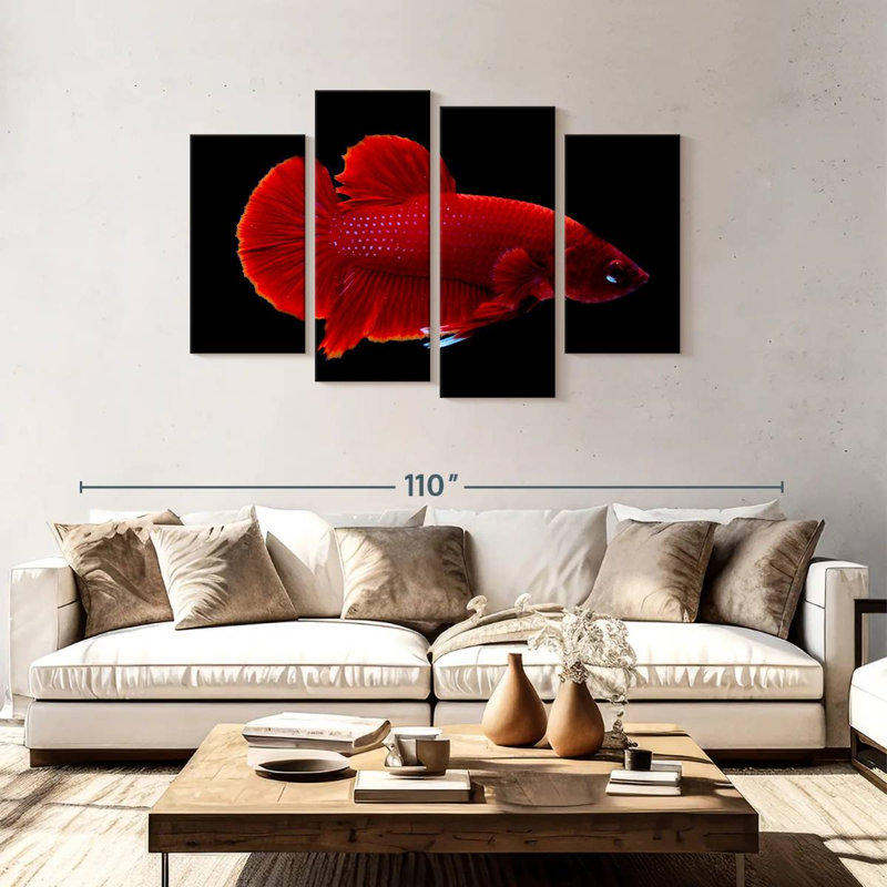 Brampt Vibrant Red Betta, 48" H x 75" W
