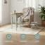 Table basse ronde en bois sculpté de 20,08 pouces avec plateau en bois et pieds en métal