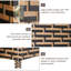 Paravent pliable cloison de séparation en bois 6 pi-51287921-51287927