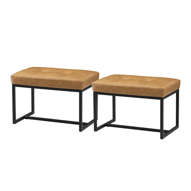 Buren Iron Accent Stool, Brown