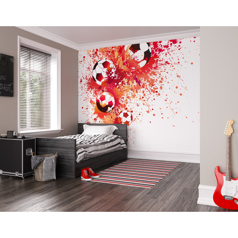Matte Non-Pasted Wall Mural, 280cm L x 350cm W, Red