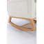 Chaise berçante en tissu Teddy avec pieds en bois paquet-736704951
