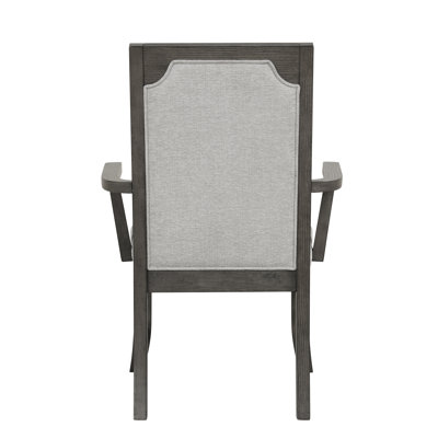 Dabbs Wood Dining Arm Chair In Gray