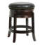 Tabouret de comptoir pivotant 24 po Sabi, bois massif, similicuir-69426696-69426698-69426700