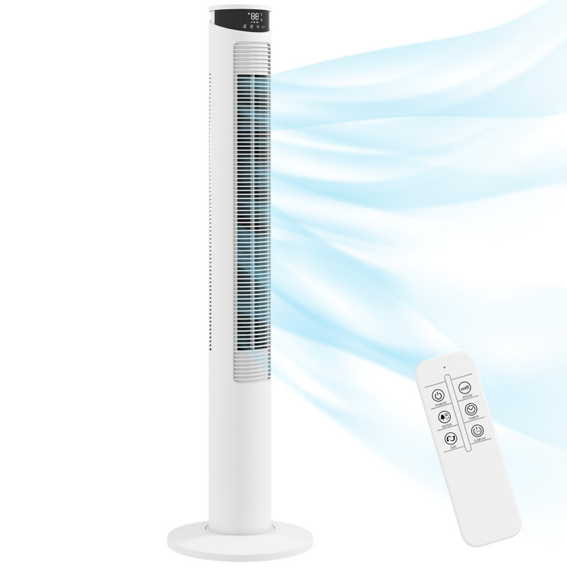 Tower Fan, White/Black
