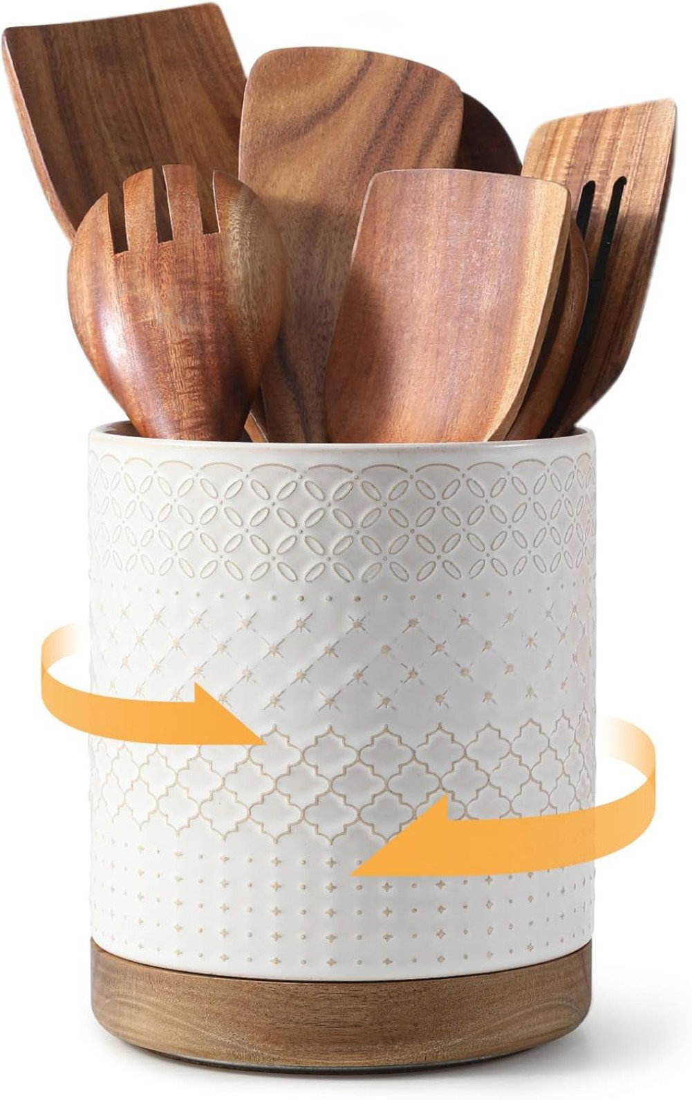 Red Barrel Studio 360° Rotating Extra Large Cooking Utensil Holder, 7.6 ...
