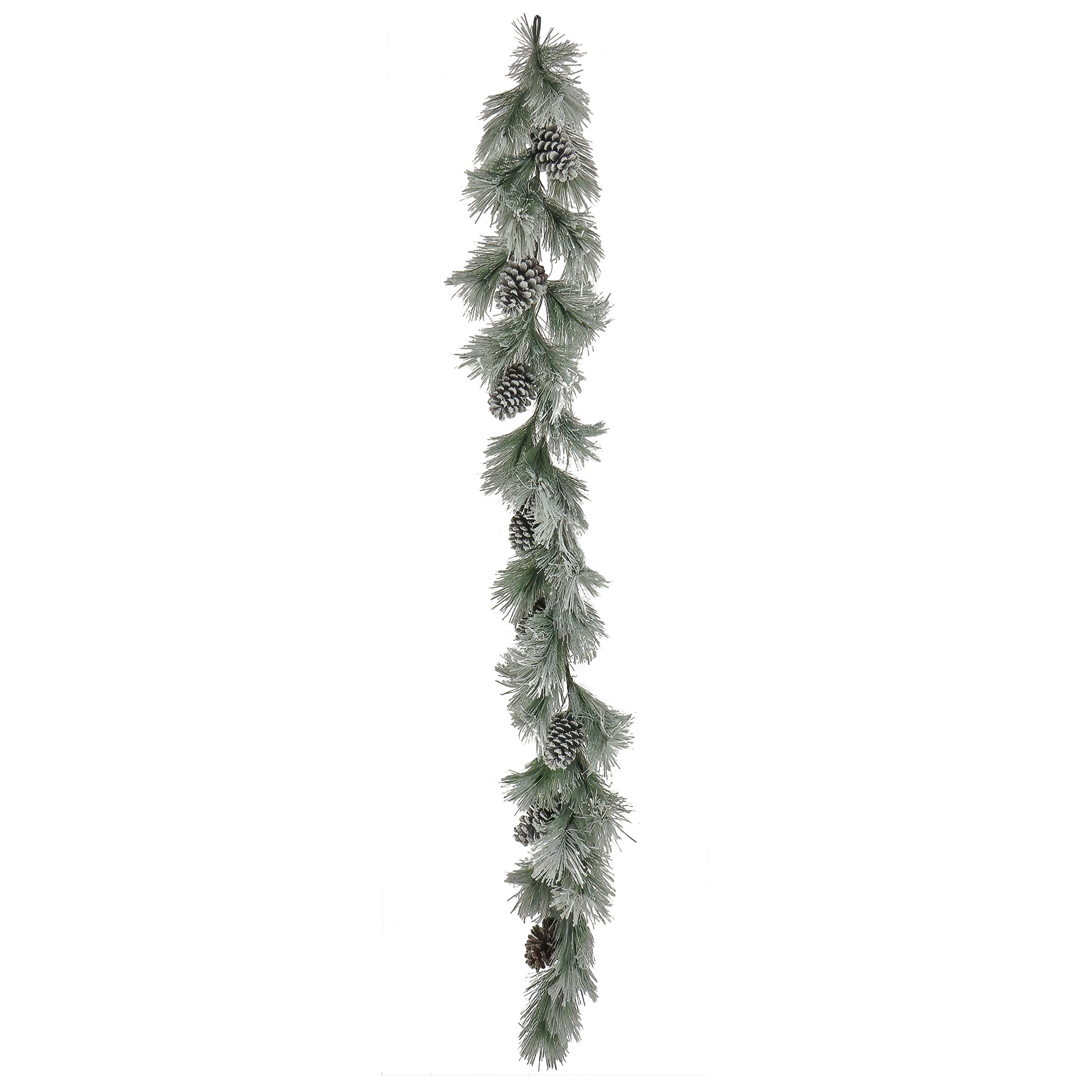 7Ft Faux Twig Garland With Led Lights White