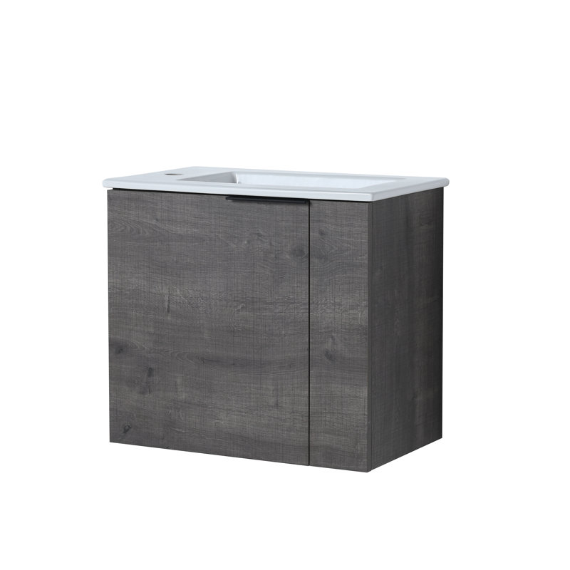 Meuble-lavabo flottant 22 po Hetton, Gris