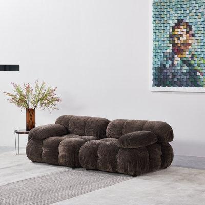 Breeley 76'' Round Arm Modular Sofa