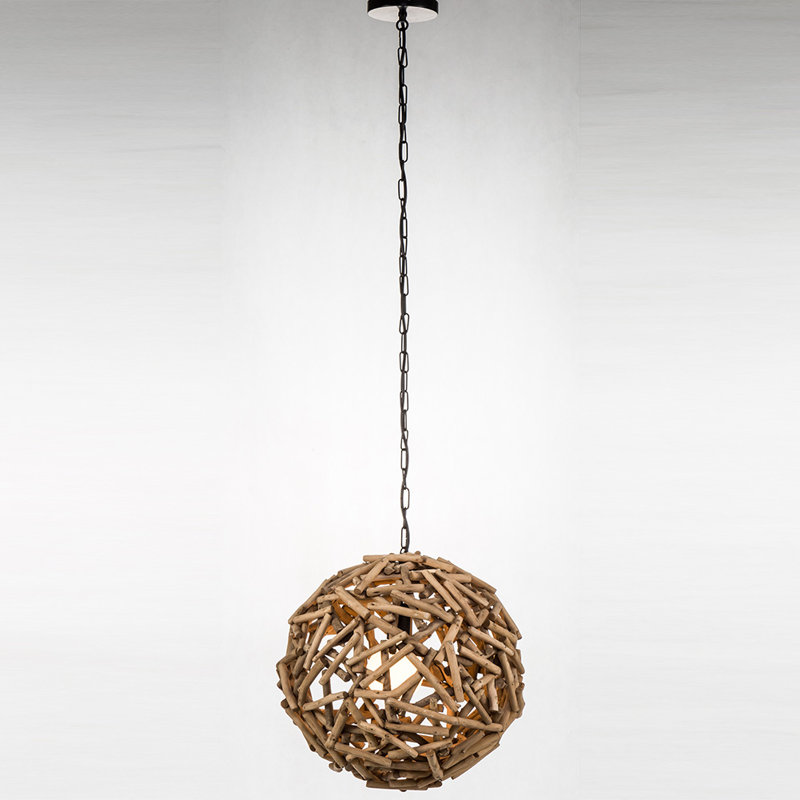 Luminaire suspendu à globe unique à 1 lumière, Moyen