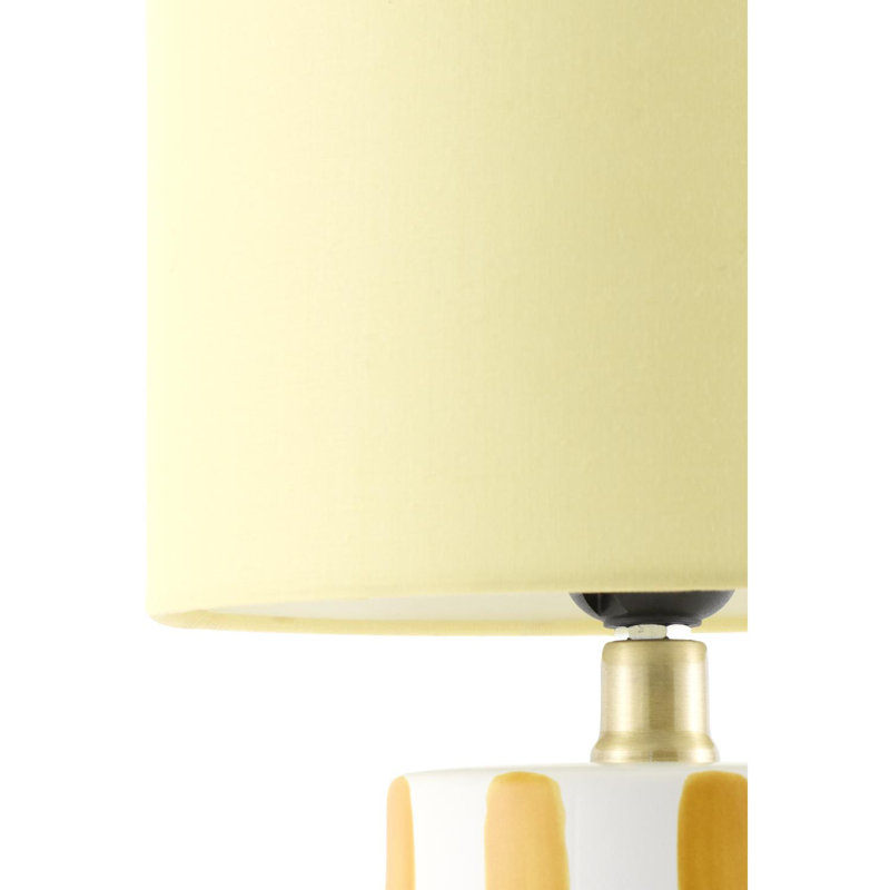 Lampe de table Heurich, Jaune / Blanc