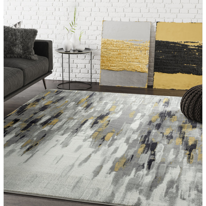 Mikkelson Abstract Indoor Rug, Rectangle 5'3" x 7'6"