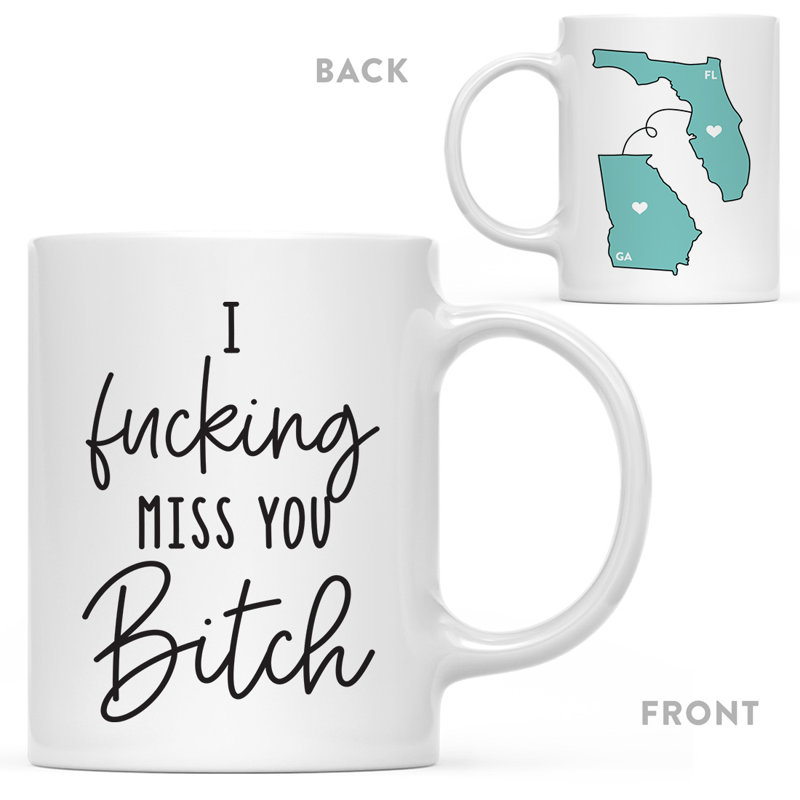 Ceramic Coffee Mug, Florida And New Jersey