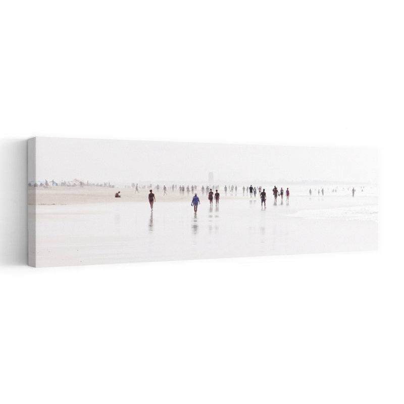 «Bright Ocean Walk», art mural côtier paisible et serein, H 48 po x l 16 po