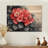 Monochrome Hydrangeas With Bold Red Accent II - Hydrangea Wood Print - On Natural Pine Wood-1383416911