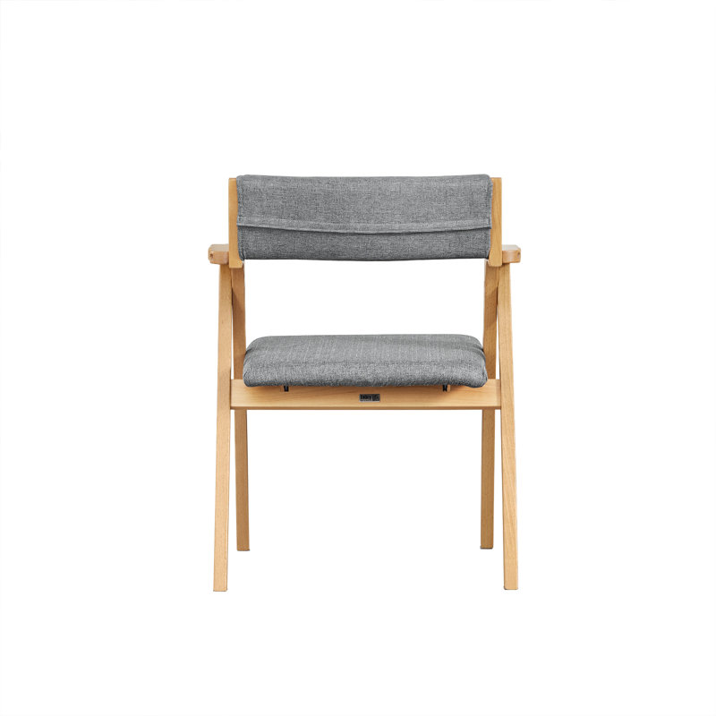 43cm H Upholstered Upholstered Back Armchair, Light Grey