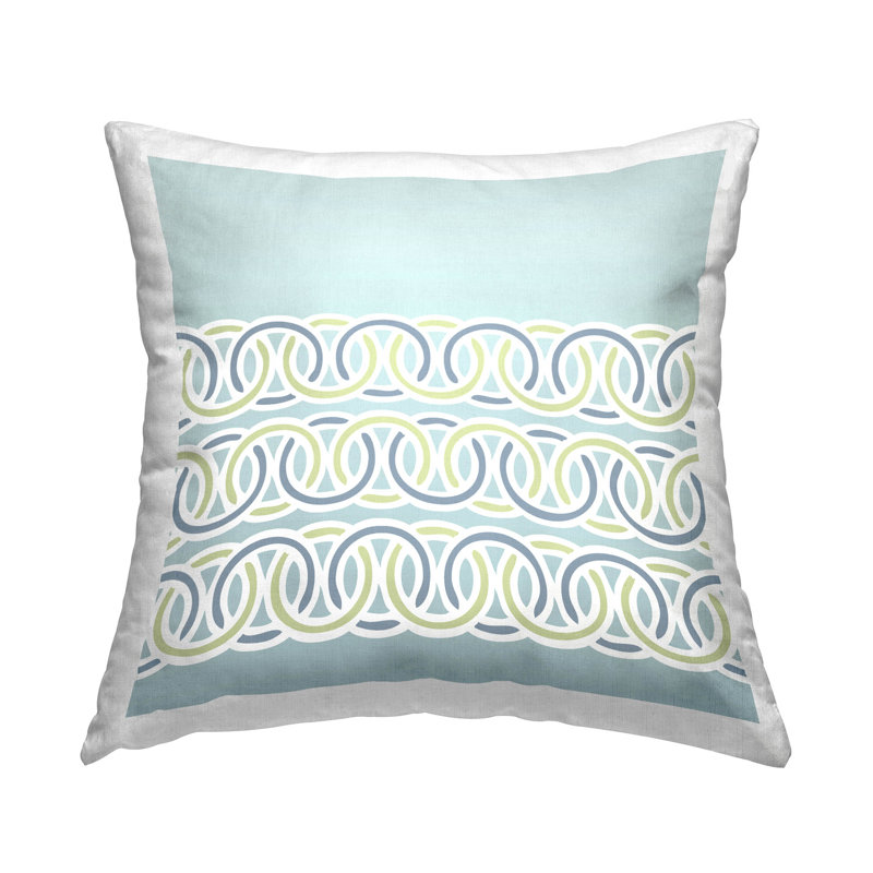 Housse et insert de coussin décoratif en polyester, Bleu
