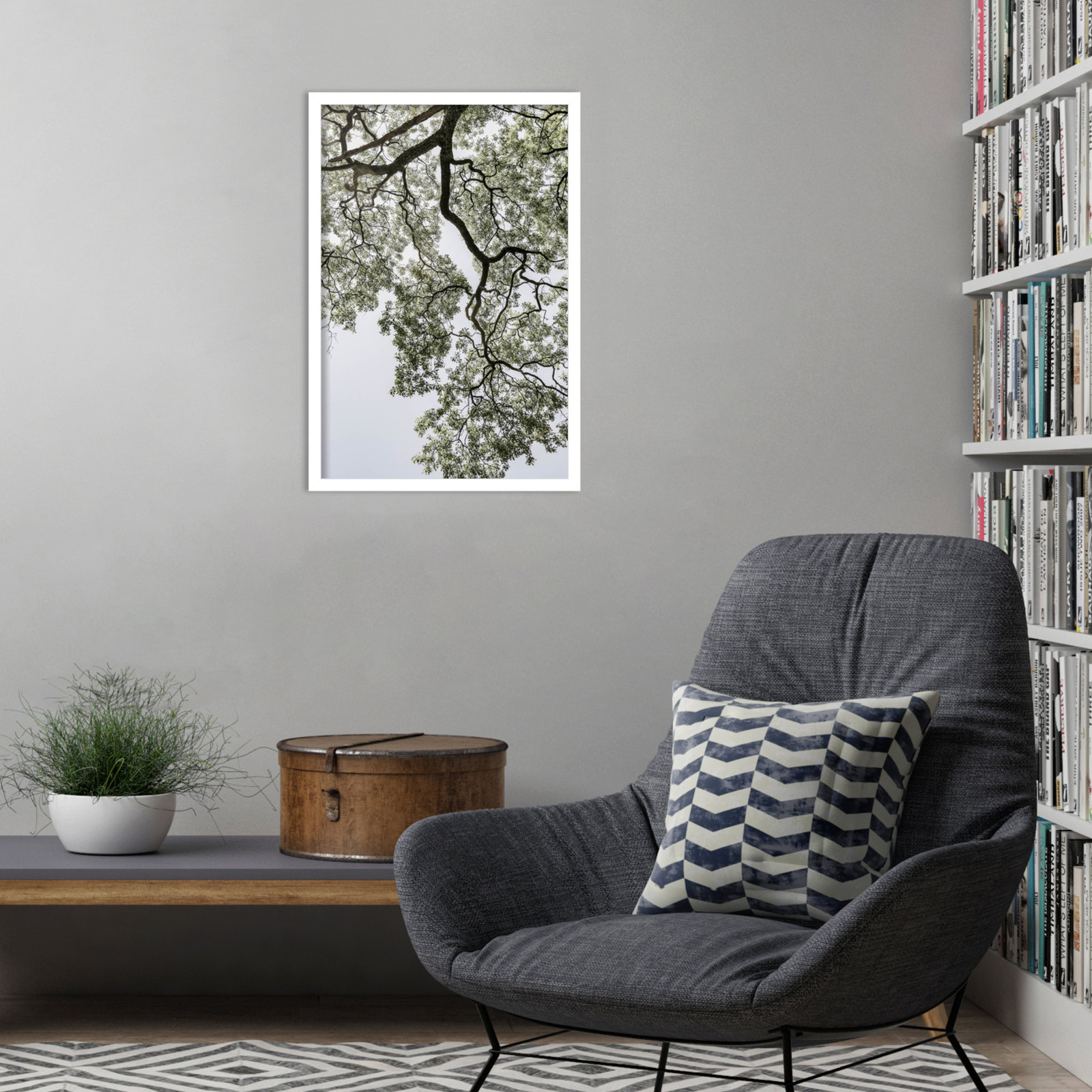 Pleasantville "Coastal Forest" Print, White, 25" H x 17" W