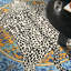 Tapis bleu / jaune / beige lavable à la machine Alinda-409577656
