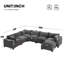 Canapé modulaire en forme de U de 117,5 po avec repose-pieds de rangement mobile et large pour des espaces de vie flexibles-1867335926