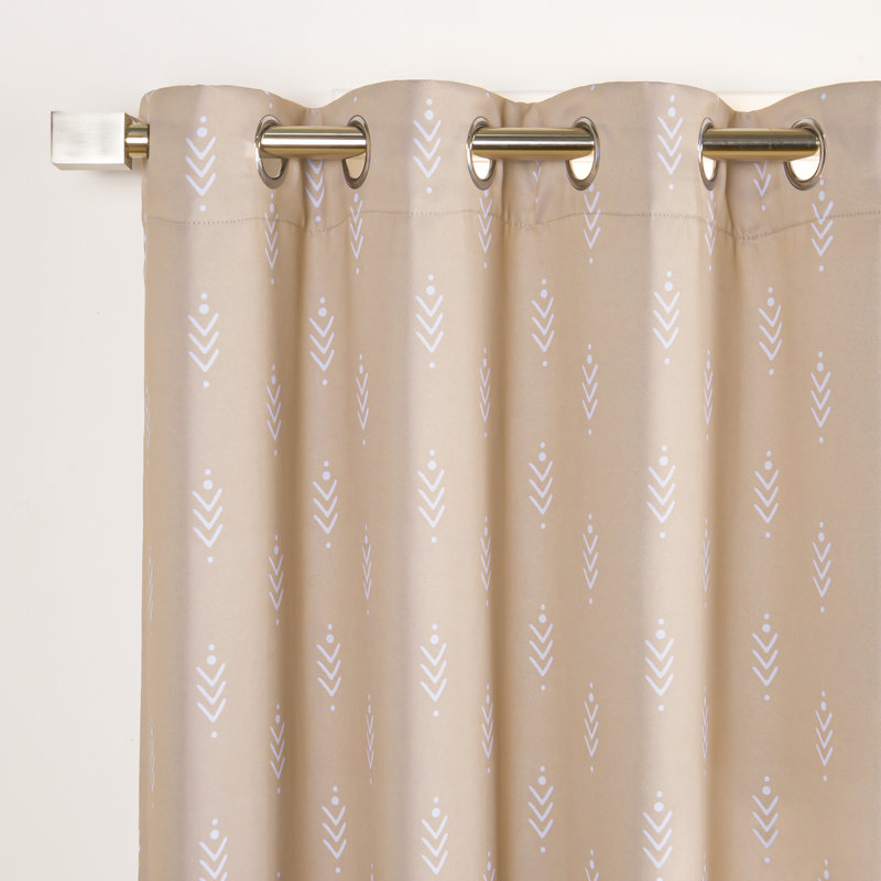 Paire de rideaux obscurcissant en polyester Yountville, L 52 po x L 96 po, Beige