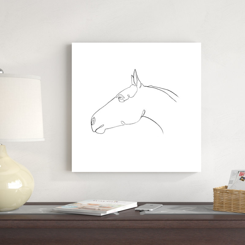 Crayon équin contour I, H 20 po x l 20 po