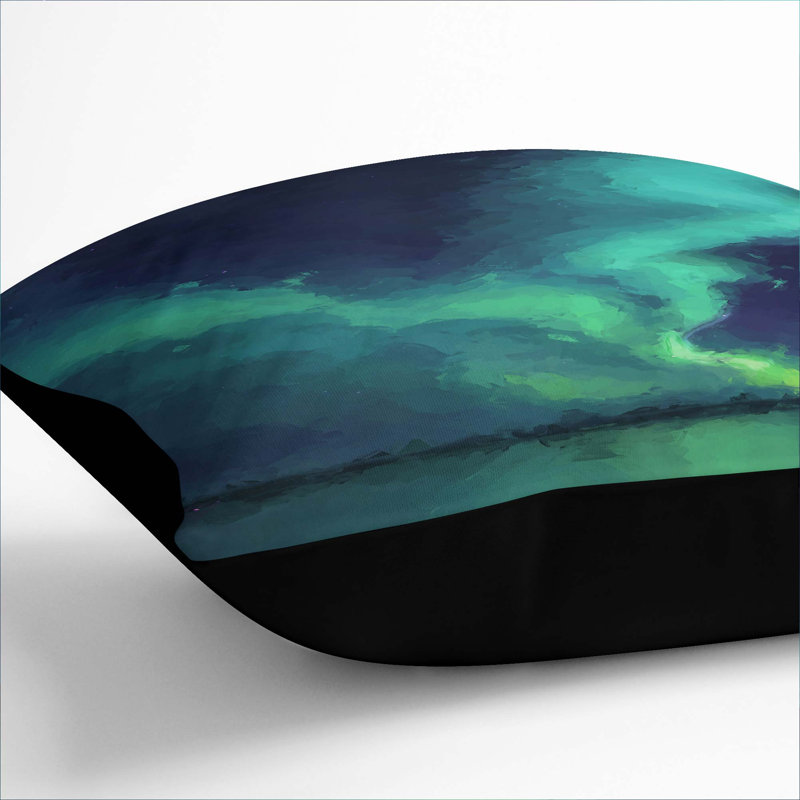 Square Throw Cushion, Black, 40cm H x 40cm W x 15cm D