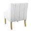Chaise d'appoint Yolu, imprimé rayé maison de campagne, polyester bleu et blanc